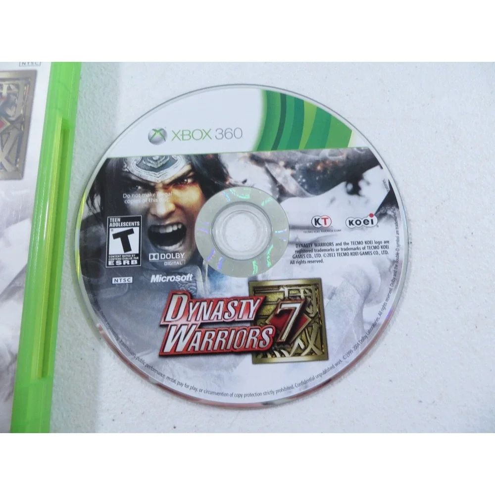Dynasty Warriors 7 Microsoft Xbox 360 2011 No Manual‎ TESTED WORKING